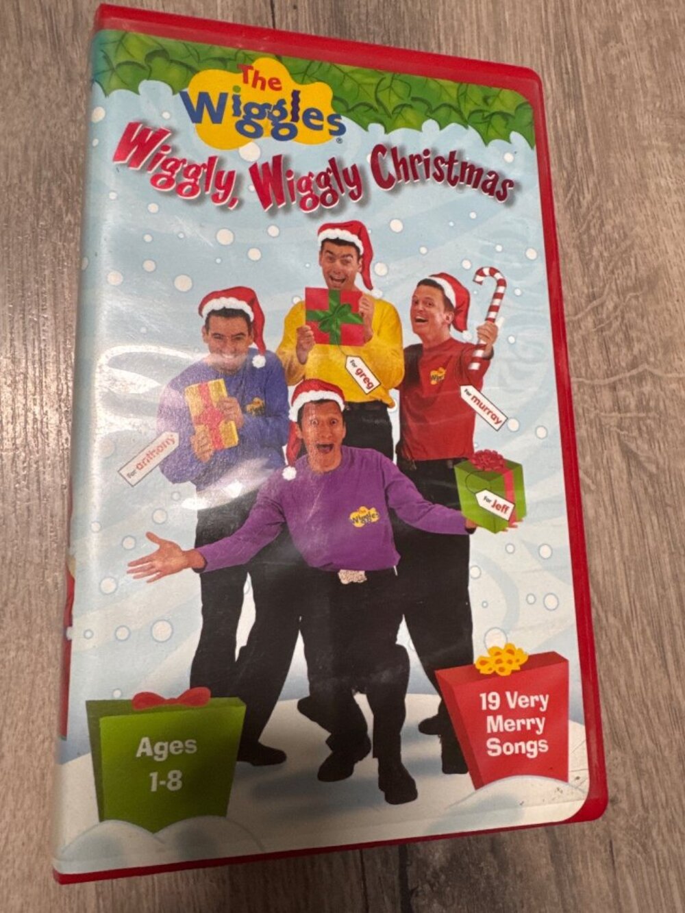 The Wiggles Wiggly Wiggly Christmas VHS 2000 Red Case Ages 1-8